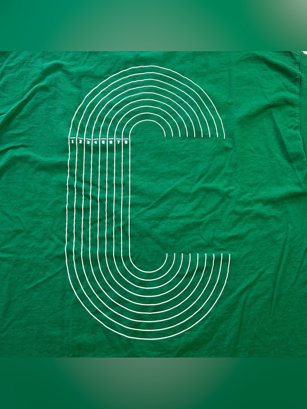 Champion Join The Club Men’s Graphic T-Shirt Running Track 2-Sided Green sz 2XL - Picture 8 of 10